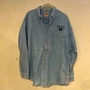 Vintage Notre Dame denim shirt